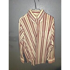 ARROW Knits Vtg 60/70s Men's Polyester/Nylon Shirt 17-33 Long Sleeve Disco